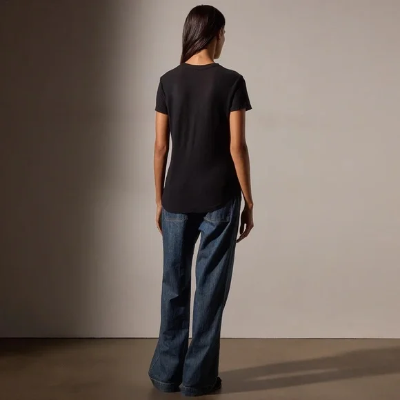 James Perse Sheer Slub Crew Neck Tee - Picture 7 of 13